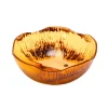 Serving Bowls|Godinger Lucente Tortoise Shell Resin Scalloped Salad Bowl