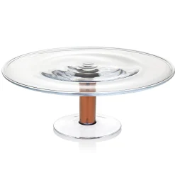 Cake Stands|Godinger Mandril Copper Large Footed Cake Stand