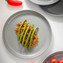 Outdoor Dinnerware|Godinger Marbella Grey Stacking Melamine Dinner Plate, Set of 4