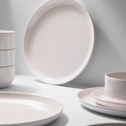 Outdoor Dinnerware|Godinger Marbella White Stacking Melamine Dinner Plate, Set of 4