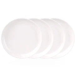 Outdoor Dinnerware|Godinger Marbella White Stacking Melamine Salad Plate, Set of 4