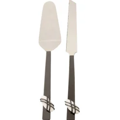 Cake Servers|Godinger Midnight Pebble Cake Server Set