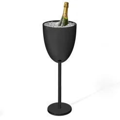 Ice Buckets|Godinger Monaco Noir Double-Wall Standing Ice Bucket