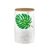 Kitchen Storage|Godinger Monstera & Palm Leaf Large Storage Canister