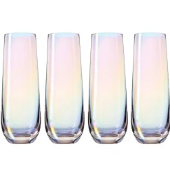 Stemless|Godinger Monterey Stemless Flute, Set of 4
