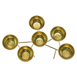 Specialty Serving|Godinger Munro White & Gold Hammered Appetizer Server