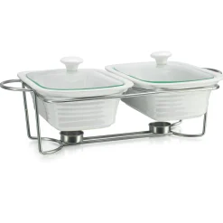 Specialty Serving|Godinger Natura Double Baker with Stand