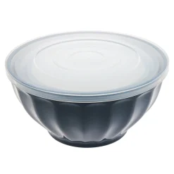 Kitchen Storage|Godinger Navy Fluted 3 Piece Storage Bowl Set