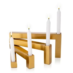 Candles & Candleholders|Godinger Nesting Gold Tapered Candle Holder