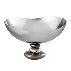 Serving Bowls|Godinger Pebble Gunmetal Flair Serving Bowl