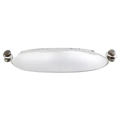 Serving Trays|Godinger Pebble Gunmetal Oval Serving Tray