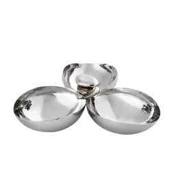 Serving Bowls|Godinger Pebble Gunmetal Trio Nut Bowl