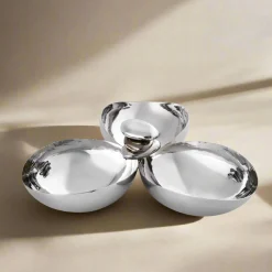 Serving Bowls|Godinger Pebble Gunmetal Trio Nut Bowl