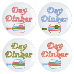 Outdoor Dinnerware|Godinger Pickle Ball Melamine Appetizer Plate, Set of 4