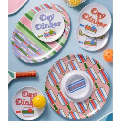Outdoor Dinnerware|Godinger Pickle Ball Melamine Chip-n-Dip