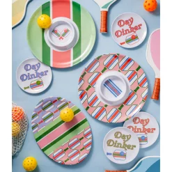 Outdoor Dinnerware|Godinger Pickle Ball Melamine Chip-n-Dip