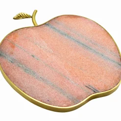 Serving & Cheese Boards|Godinger Pink Marble Apple Cheese Board