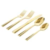 Flatware Sets|Godinger Plait Mirror Gold 18/0 Stainless Steel 20 Piece Flatware Set, Service For 4