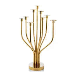 Candles & Candleholders|Godinger Radiant Tree 9 Light Mirrored Gold Candelabra