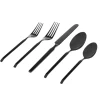Flatware Sets|Godinger Ramp Mirrored Black 18/0 Stainless Steel 20 Piece Flatware Set, Service For 4