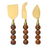 Serving & Cheese Boards|Godinger Rathlin Caramel 3 Piece Cheese Tool Set
