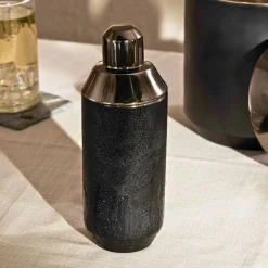 Barware Tools|Godinger Raven Matte Black Double Walled Cocktail Shaker