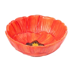Bowls|Godinger Red Poppy Flower Cereal Bowl