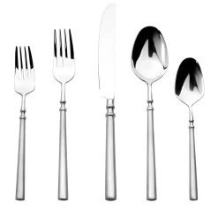 Flatware Sets|Godinger Regal Matte Handle 18/10 Stainless Steel 20 Piece Flatware Set, Service For 4
