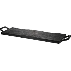 Serving Trays|Godinger Ridgewood Black Medium Rectangle Serving Tray