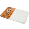Serving & Cheese Boards|Godinger Rosewood Marble & Wood Cheese Board with Cheese Knife Set