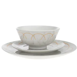 Everyday Dinnerware|Godinger Rotolo Porcelain 12 Piece Dinnerware Set, Service for 4