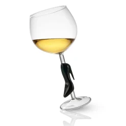 Wine & Champagne|Godinger Runway Black High Heel Goblet