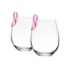 Stemless|Godinger Runway High Heel Pink Stemless Wine, Set of 2