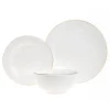 Fine Dinnerware|Godinger Saba Porcelain Gold Rim 18 Piece Dinnerware Set, Service For 6