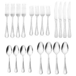 Flatware Sets|Godinger Salem 18/0 Stainless Steel 20 Piece Flatware Set, Service For 4