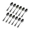 Flatware Sets|Godinger Salem Matte Black 18/0 Stainless Steel Tablespoon, Set of 12