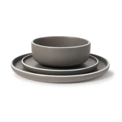 Everyday Dinnerware|Godinger Sayville Speckled Dovetail Stoneware 12 Piece Dinnerware Set, Service for 4