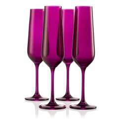 Wine & Champagne|Godinger Sheer Amethyst Flute, Set of 4
