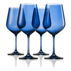 Wine & Champagne|Godinger Sheer Blue Red Wine Glass, Set of 4