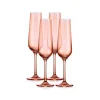 Wine & Champagne|Godinger Sheer Coral Flute, Set of 4