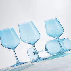 Wine & Champagne|Godinger Sheer Light Blue Red Wine Glass, Set of 4