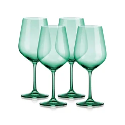 Wine & Champagne|Godinger Sheer Light Green Red Wine Glass, Set of 4