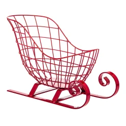 Decorative Objects|Godinger Sleigh Red Wire Basket
