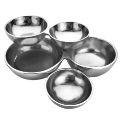 Serving Bowls|Godinger Small Cluster Bowl in Stainless