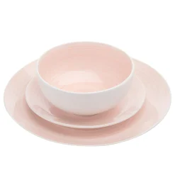 Everyday Dinnerware|Godinger Spiral Pink Porcelain 12 Piece Dinnerware Set, Service For 4