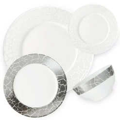 Fine Dinnerware|Godinger Summit New Bone China 16 Piece Dinnerware Set, Service for 4