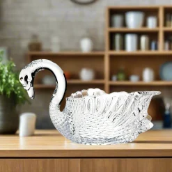 Serving Bowls|Godinger Swan Crystal Serving Bowl