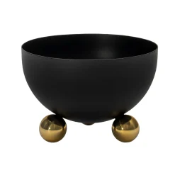 Serving Bowls|Godinger Temari Black Footed Nut Bowl