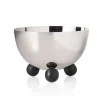 Serving Bowls|Godinger Temari Black Footed Nut Bowl