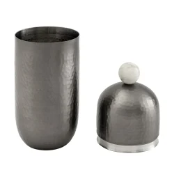 Barware Tools|Godinger Temari Hammered Gunmetal Cocktail Shaker